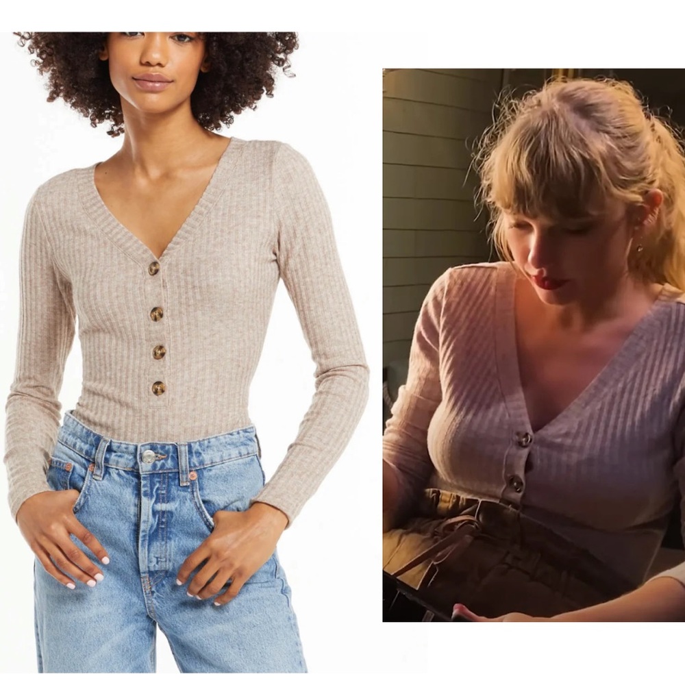 Z Supply Hannah Ribbed Bodysuit Size XS ASO Taylor Swift